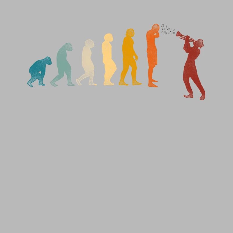 Trumpet Player Evolution Retro