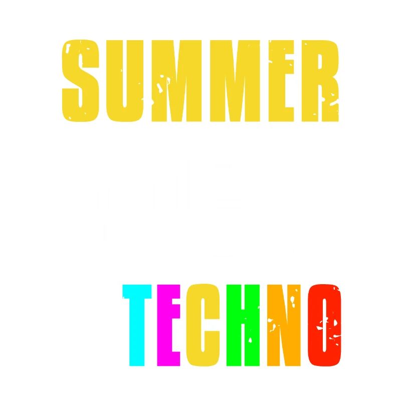 Retro Vintage Summer & TECHNO Cool Techno DJ