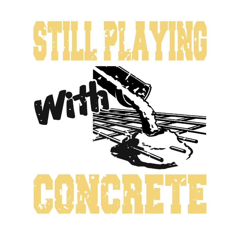 Concrete construction design for construction workers and construction site