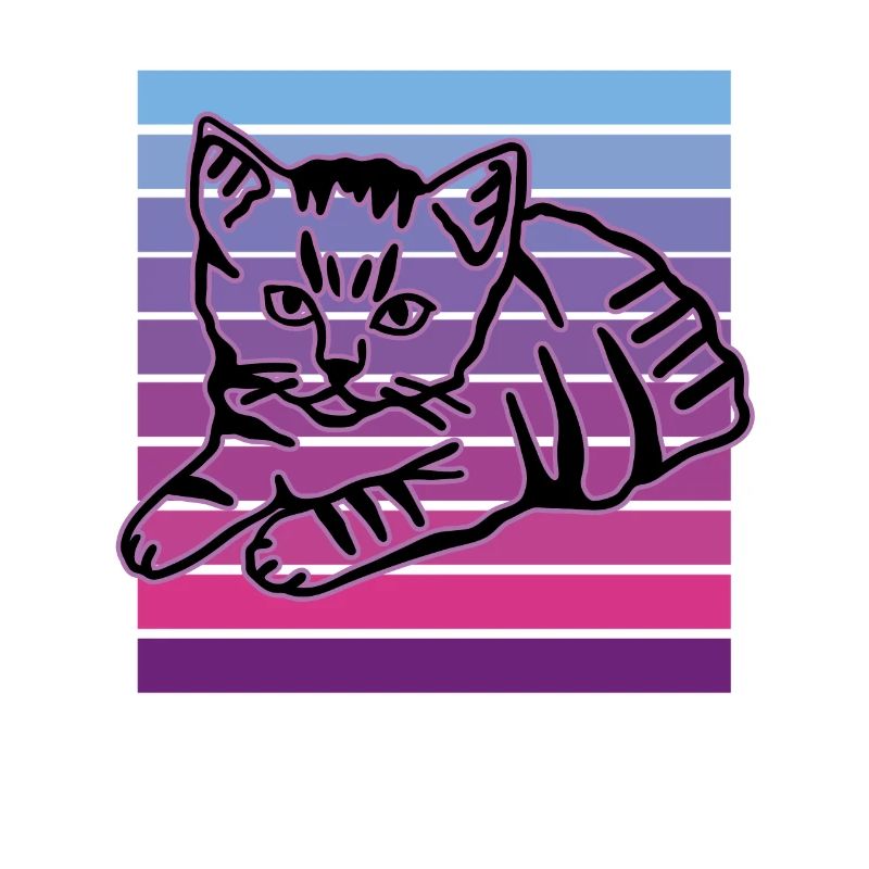 Chat rétro graphique chat pour les propriétaires de chats