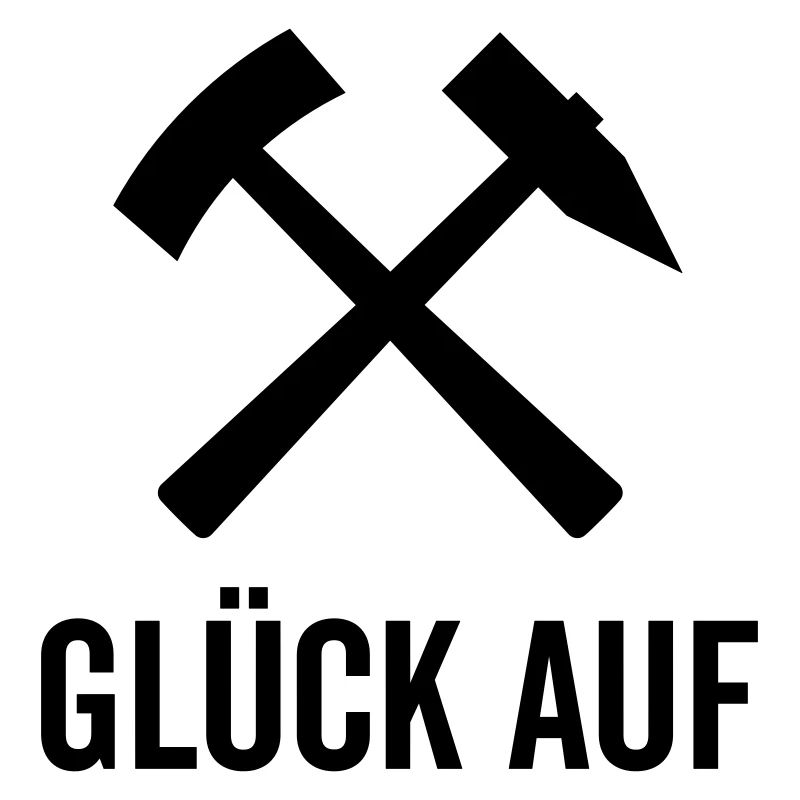Glück Auf Bergmannszeichen Schlägel Eisen Pott Aue