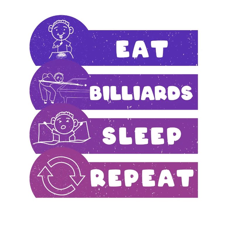 Manger billard Dormir Répéter