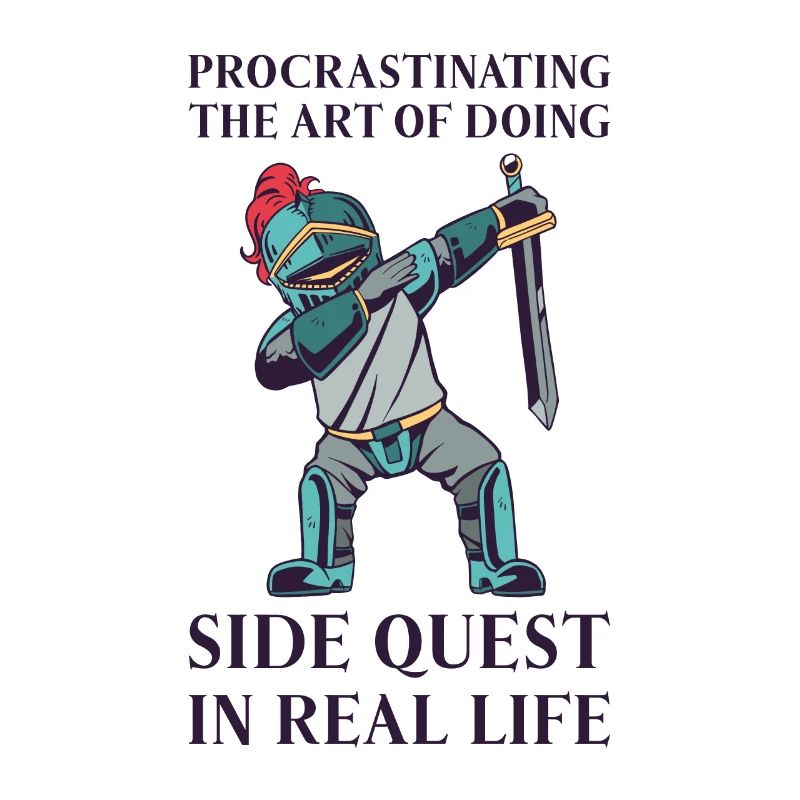 Procrastining Fantasy Knight Side Quest Work