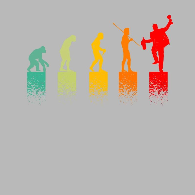 Evolution Aperitif Geschenkidee Lustiger Mann