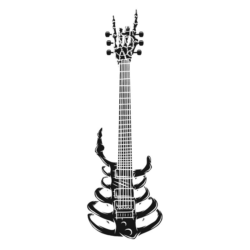Rock & Roll Skeleton Guitar Music Lover