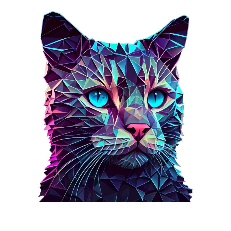 Cat Cats Kitten Polygon Cat