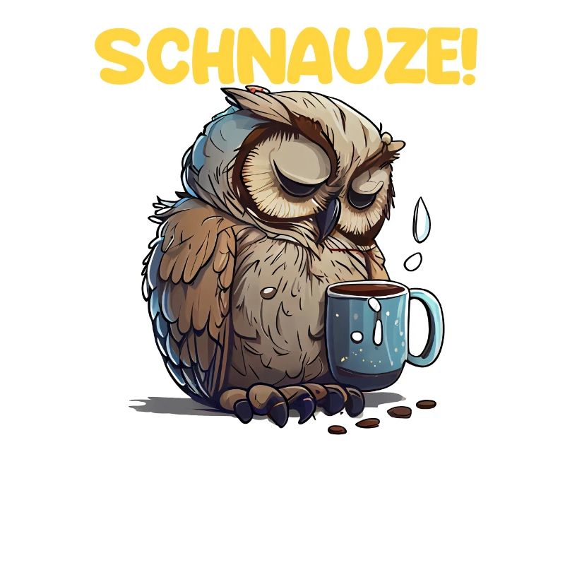 Schnauze! Ich hatte Nachtschicht Kaffee Eule