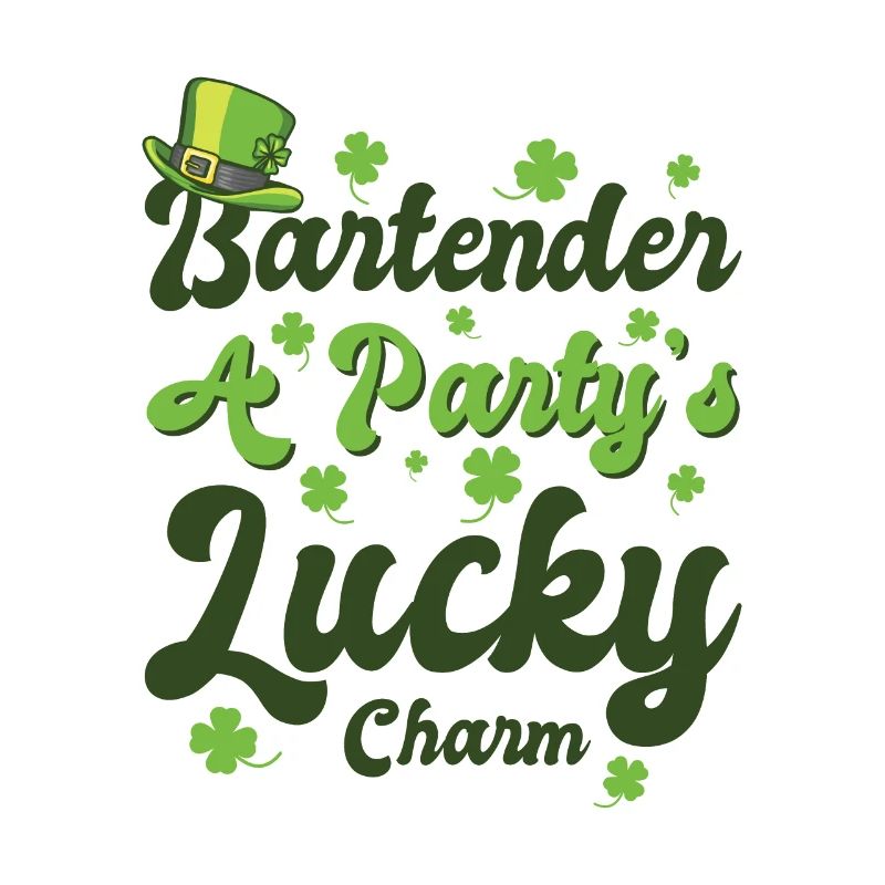 Barman de feuilles de trèfle de la Saint-Patrick