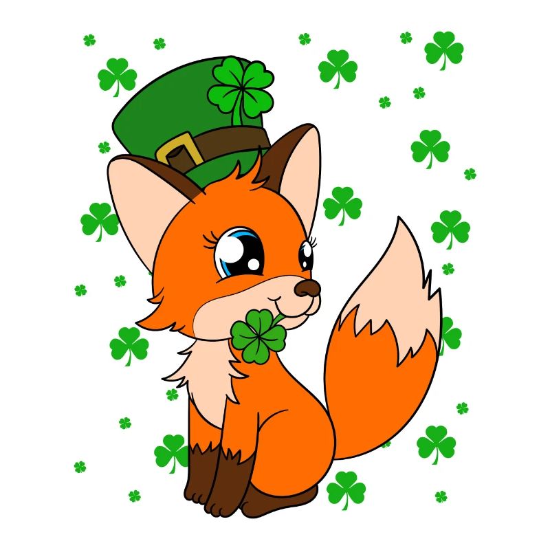 Mignon trèfle renard Saint-Patrick