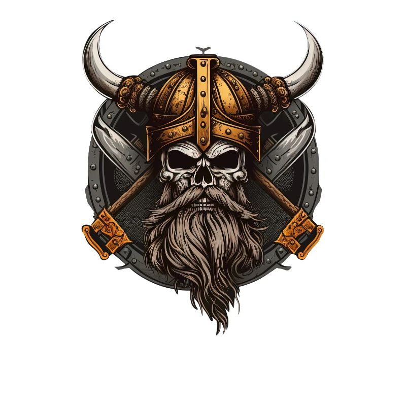 Walhalla Wikinger-Skelett mit Bart