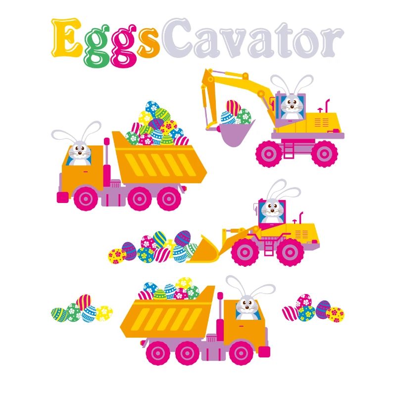 Pâques pour les garçons tout-petits Funny Eggs Cavator Bunny