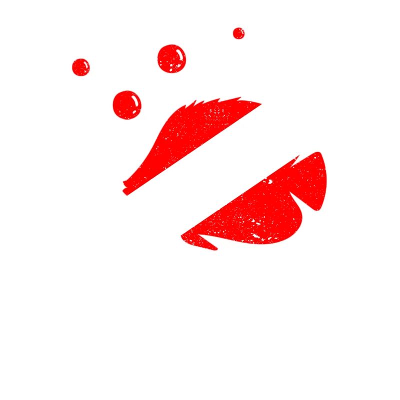 Diving Fish Diver Down Flag Cute Diving