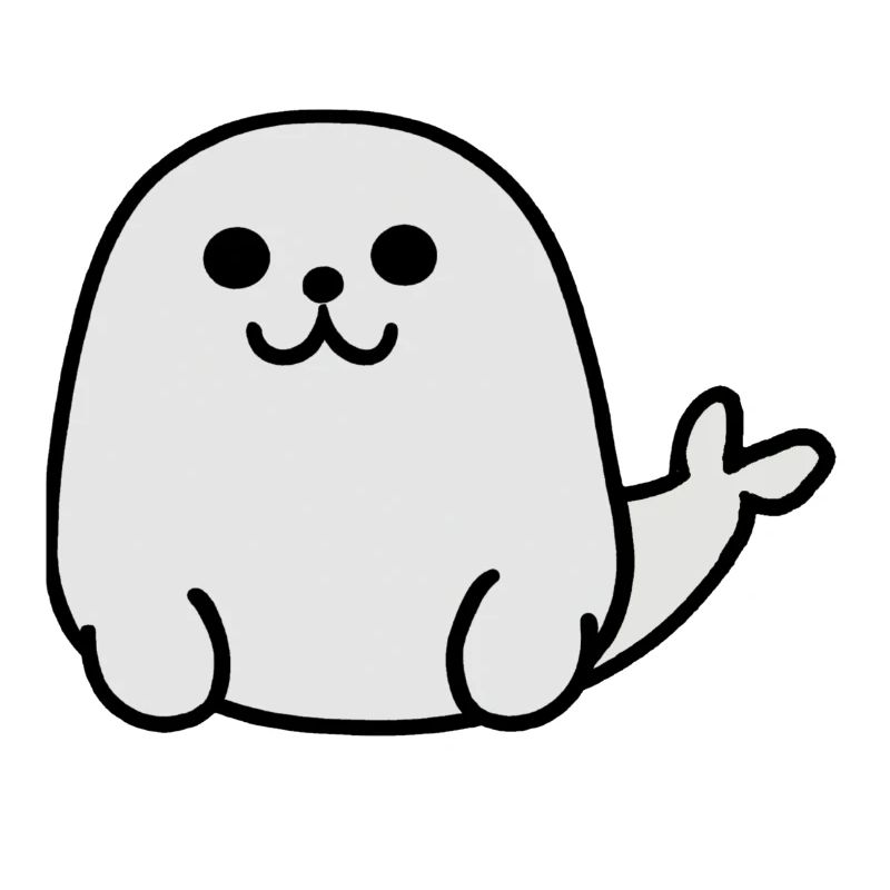 Mignon phoque blanc charmant