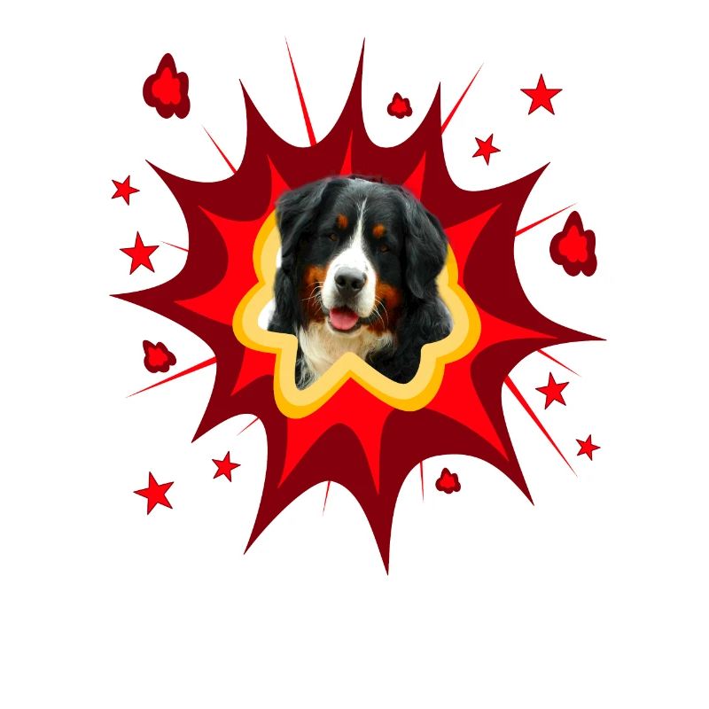 Comic Dog Design - Pow - Bouvier Bernois