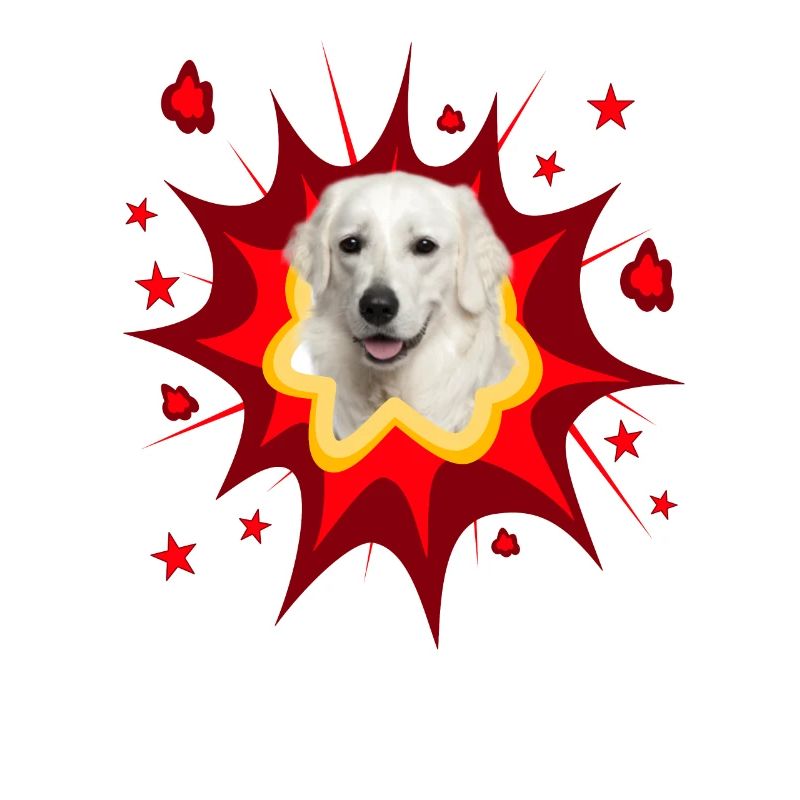 Conception de chien comique - Pow - Kuvasz