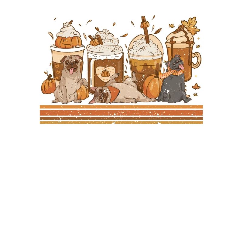 Autumn Coffee Mug Pug Lover Pumpkin Spice