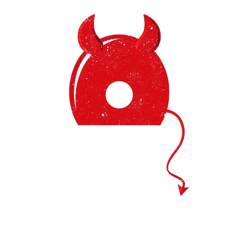 Ping Pong Devil Paddle Red Horns Funny