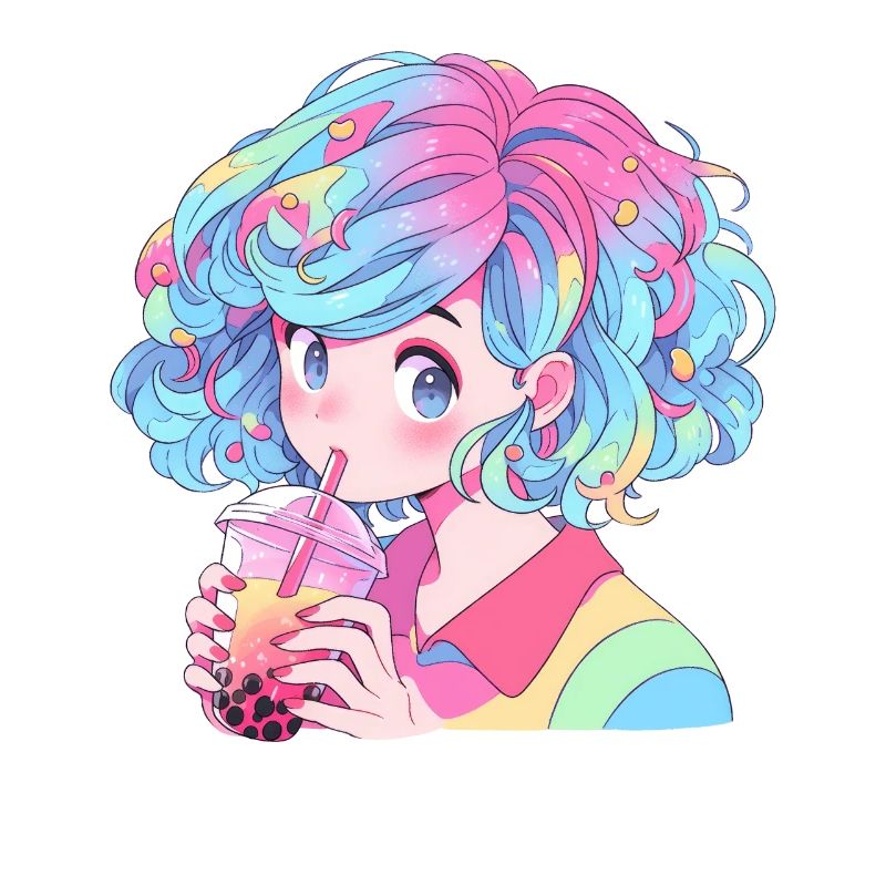 Anime and Boba Bubble Tea