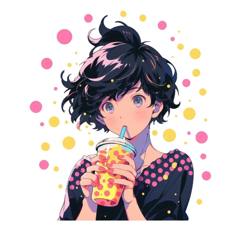 Anime et Boba Bubble Tea