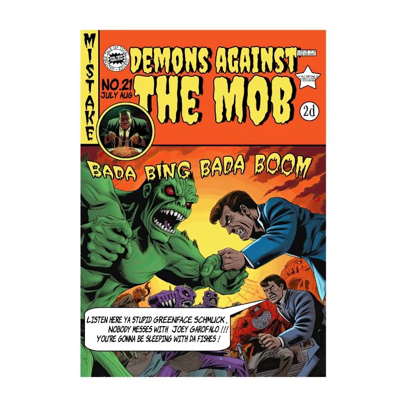 Retro Horror Comic - Dämonen gegen den Mob