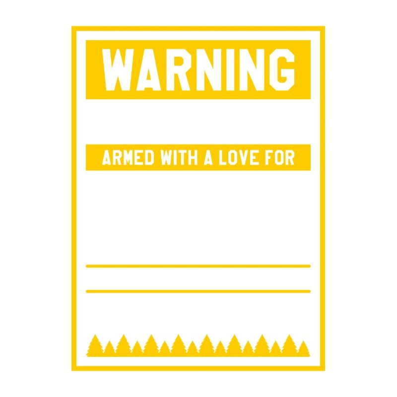 Warnung Backpacking bewaffnet mit einer Liebe zu