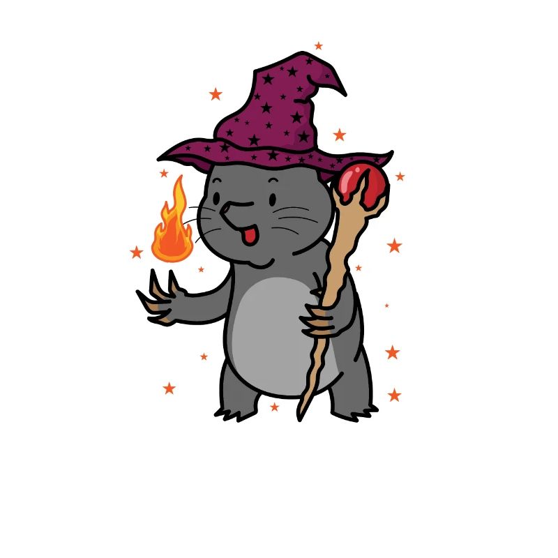 Mole comme un monticule animal sorcier de terre