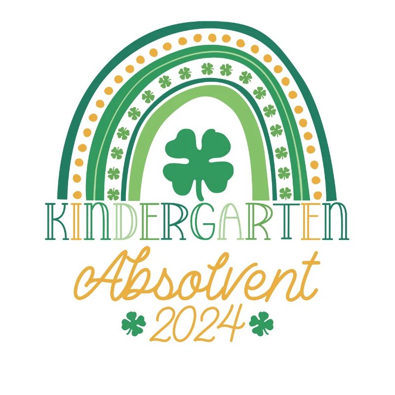 Kindergarten Absolvent 2024 Regenbogen Einschulung