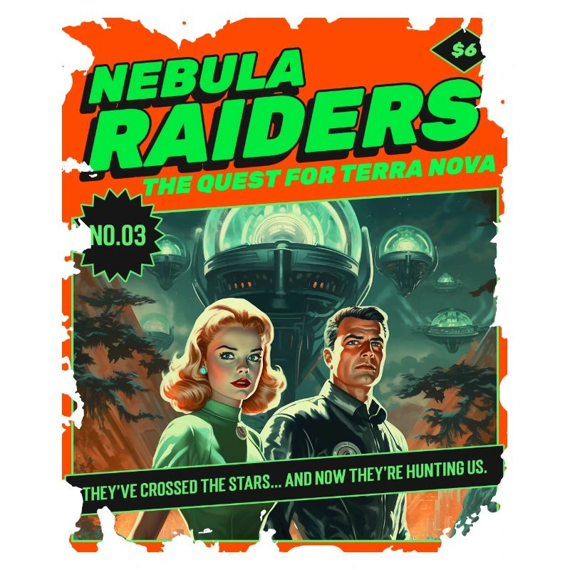 Nebula Raiders, 50s, 1950's Comic, Space