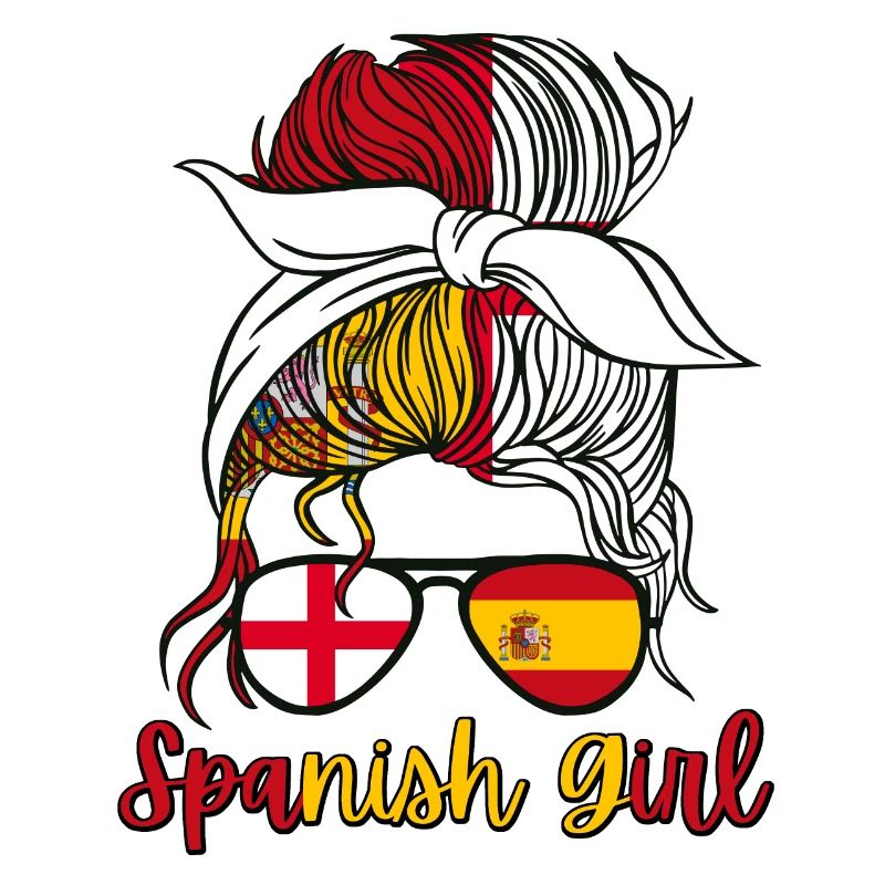España Halb Englisch Halb Spanisch Mädchen Spanien