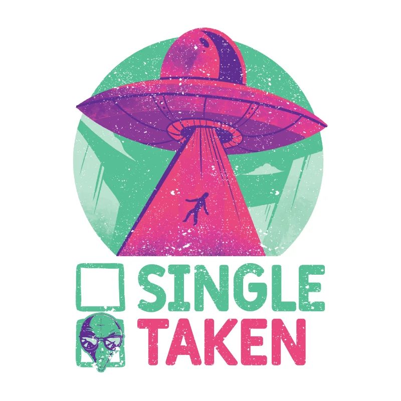 Single oder genommen Lustig Alien UFO Valentinstag