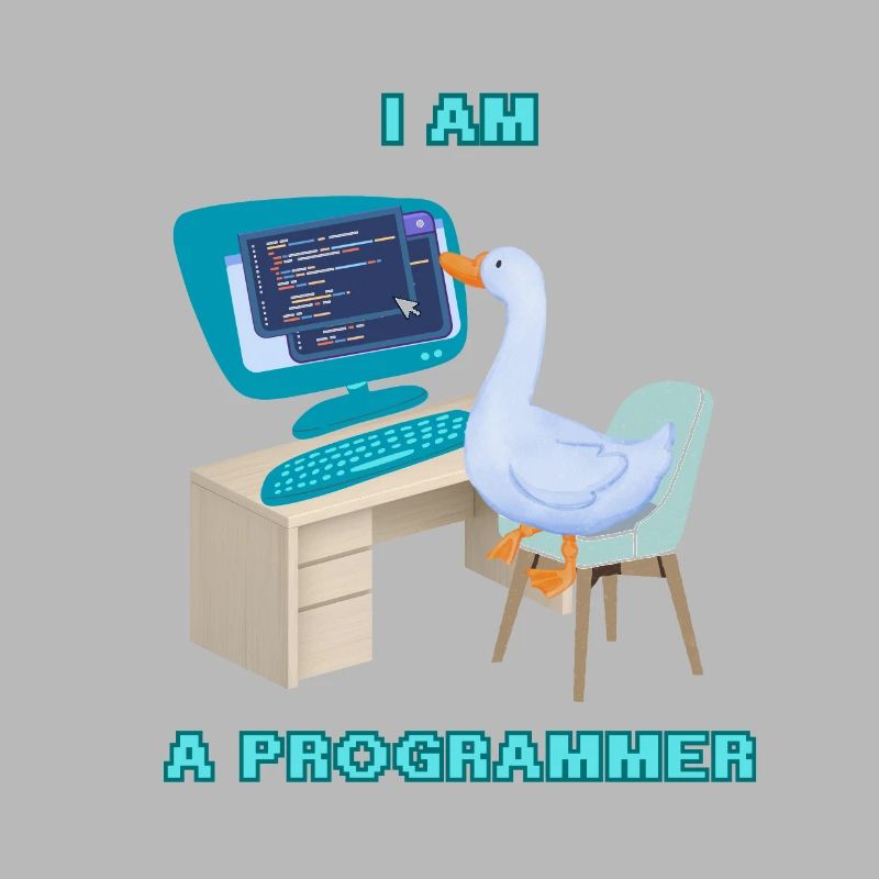 Un canard programmeur, un design amusant pour les programmeurs