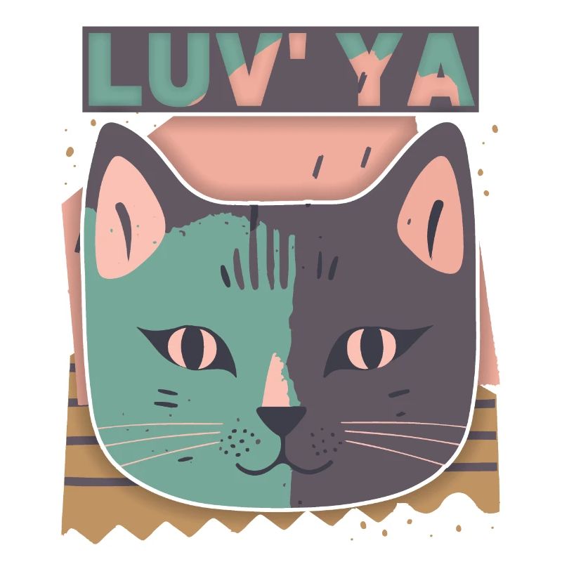 Tête de chat, chat de la Saint-Valentin, déclaration d’amour