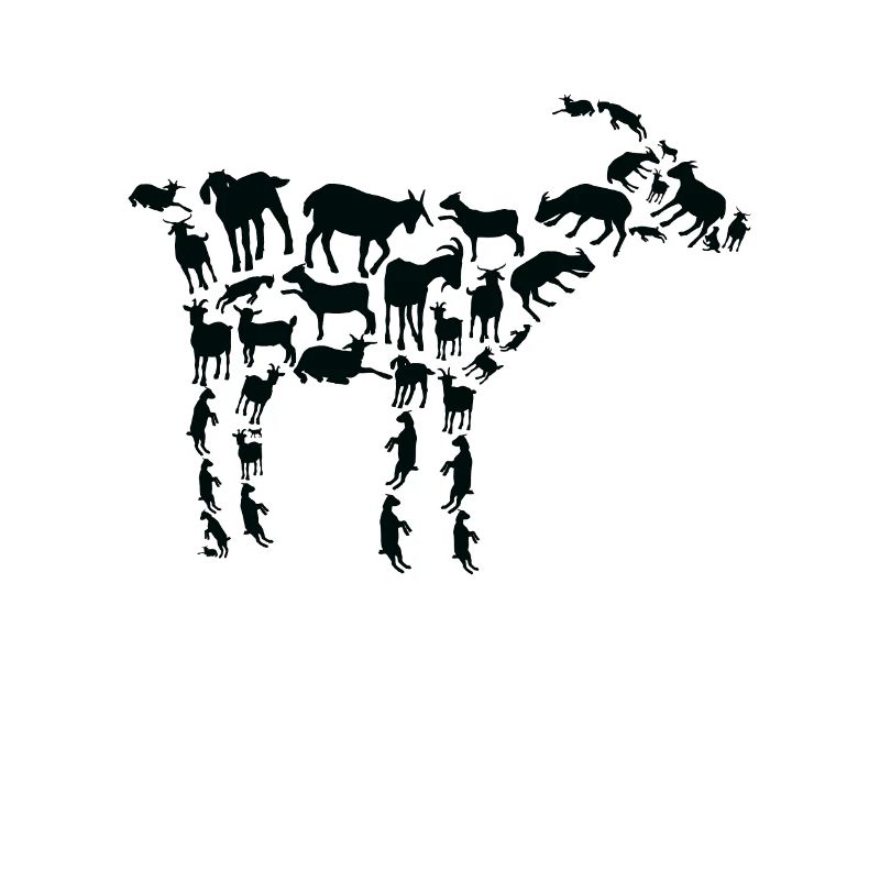 Éleveur de chèvre Silhouette de chèvre d’élevage