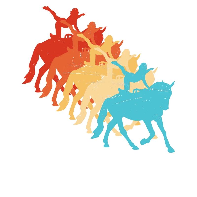 Acrobatics on horseback Body control