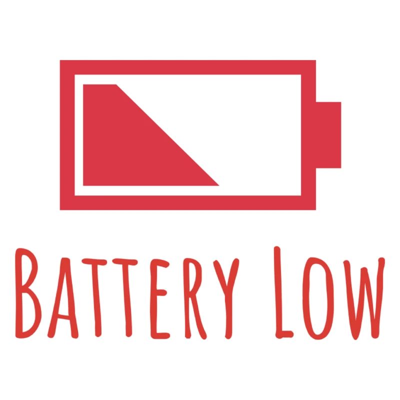 Battery Low Icon and Text
