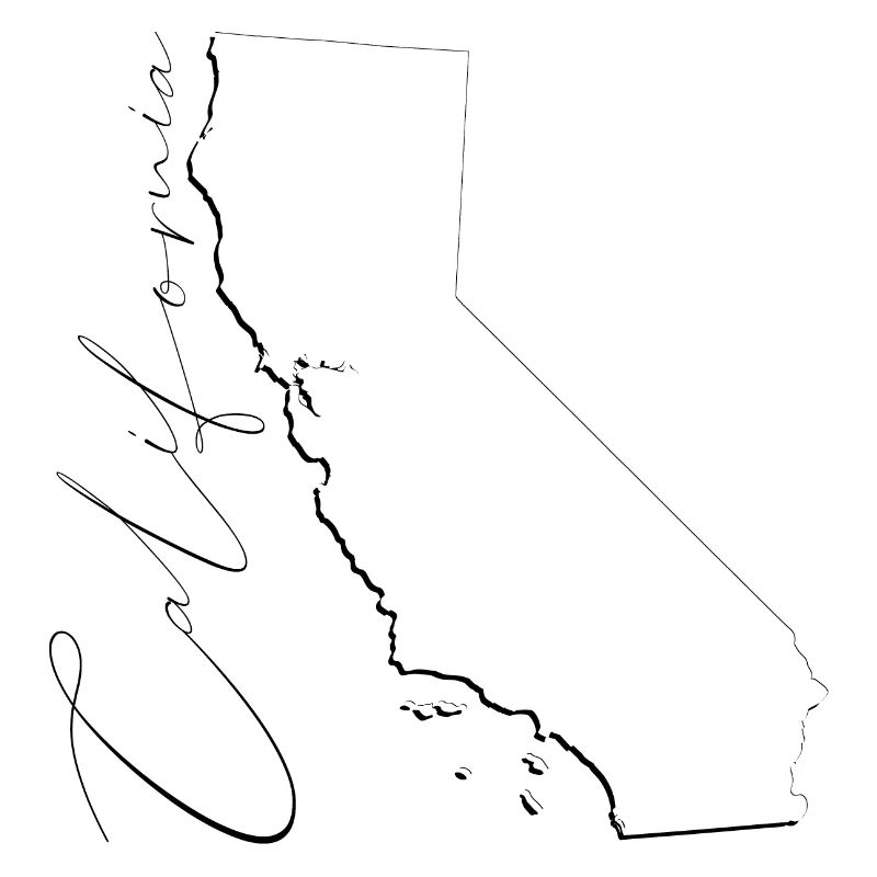 California (USA) | Map | Shadow Script