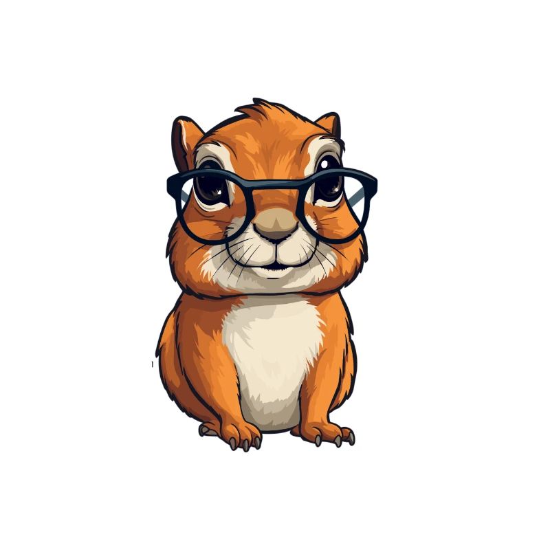 Nerdhörnchen Junge Jungen Erdhörnchen Nerdy Nerd