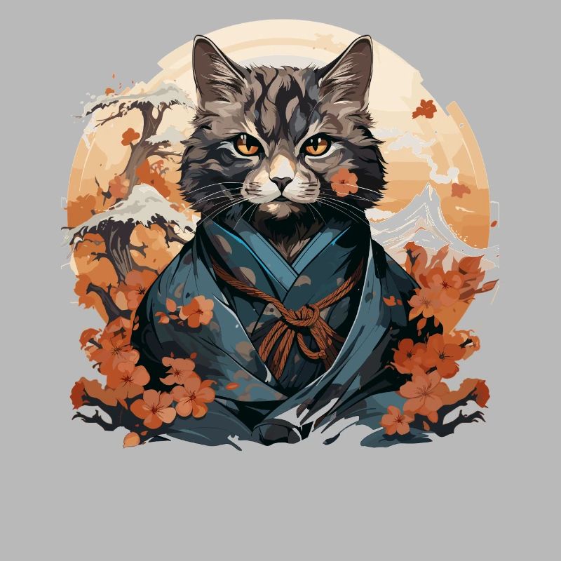 Drôle de chat samouraï