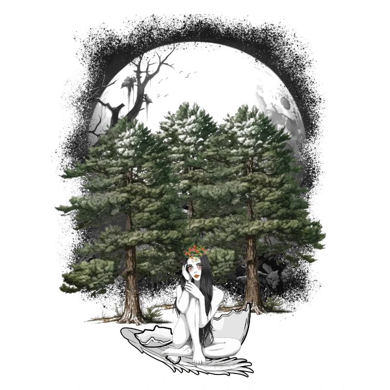 Mädchen Wald Fee Elfe Fantasy Märchenfigur Ei