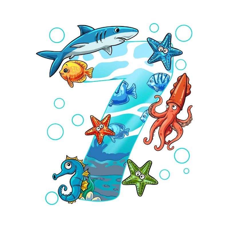 7e anniversaire créatures marines