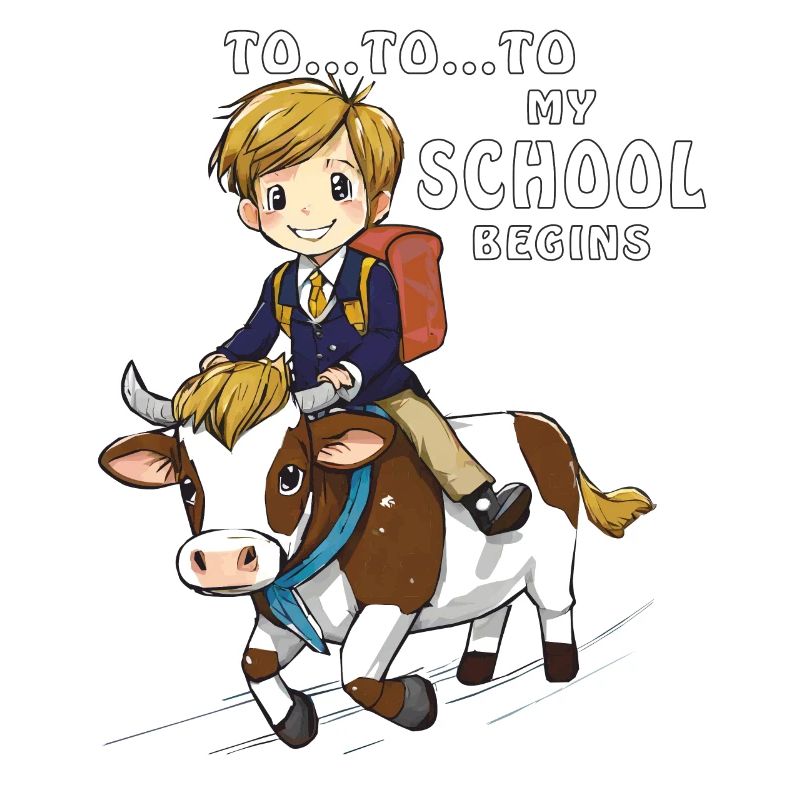 ÉCOLIER VACHE À... À... À MON ÉCOLE COMMENCE