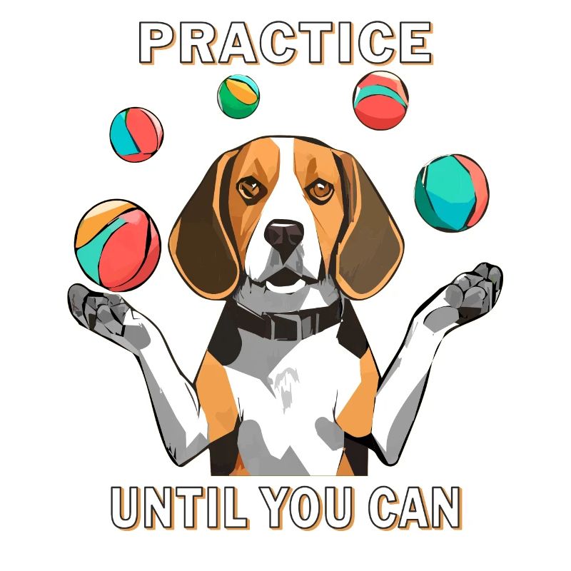 BEAGLE JONGLIERT PRACTICE UNTIL YOU CAN