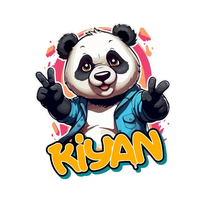 KIYAN - Handsome boy name with cool panda