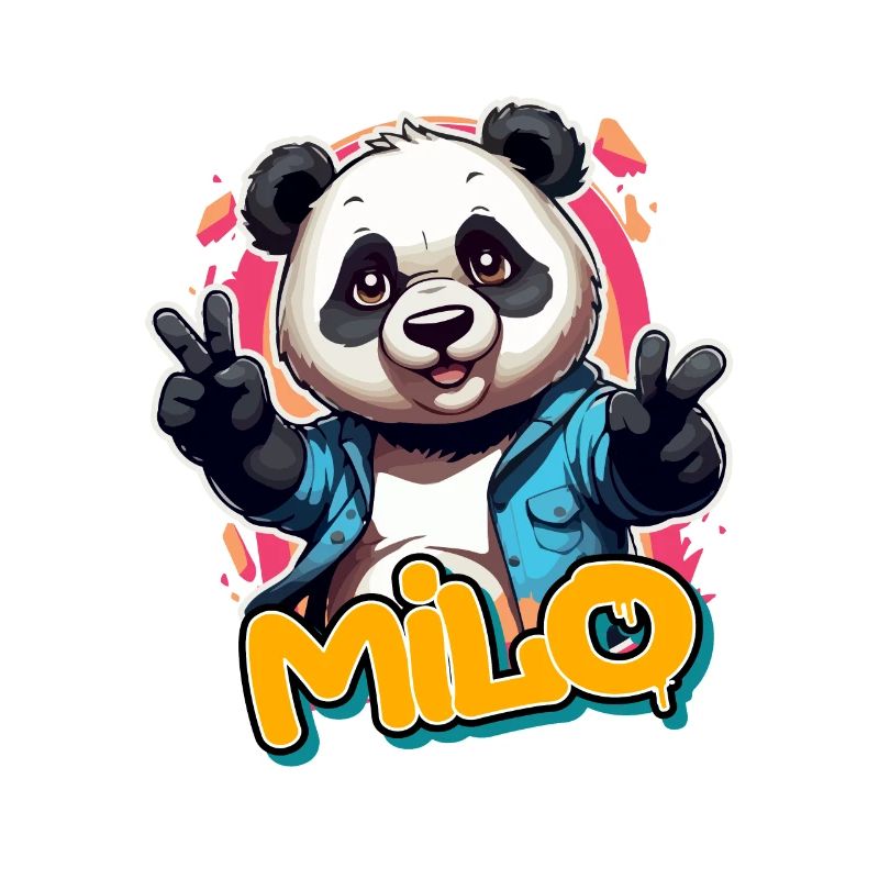 MILO - Handsome Boy Name with Cool Panda