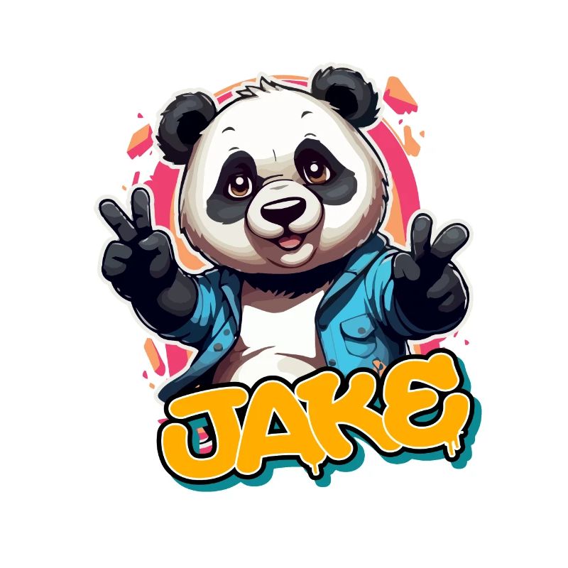 JAKE - Handsome Boy Name With Cool Panda