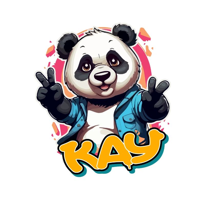 KAY - Handsome boy name with cool panda