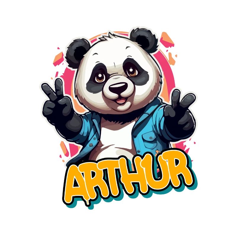 ARTHUR - Handsome boy name with cool panda