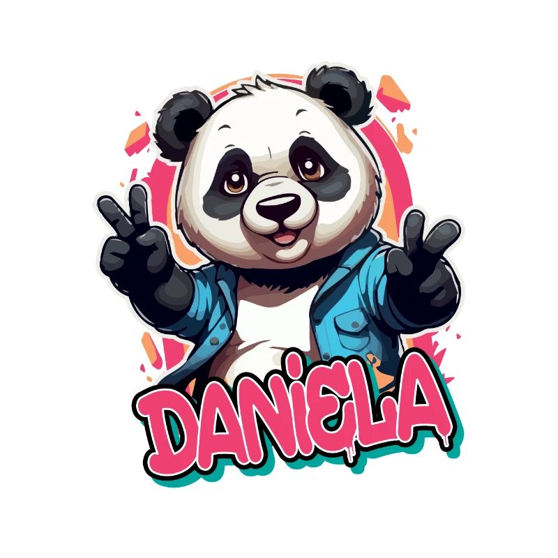DANIELA - Schöner Mädchen Name mit coolem Panda