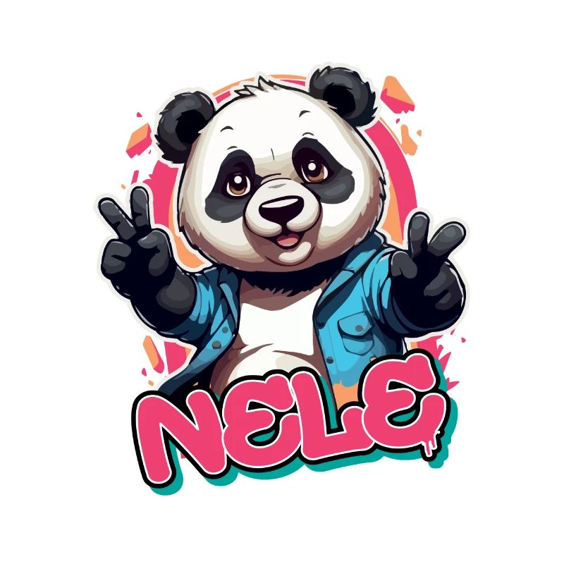 NELE - Schöner Mädchen Name mit coolem Panda