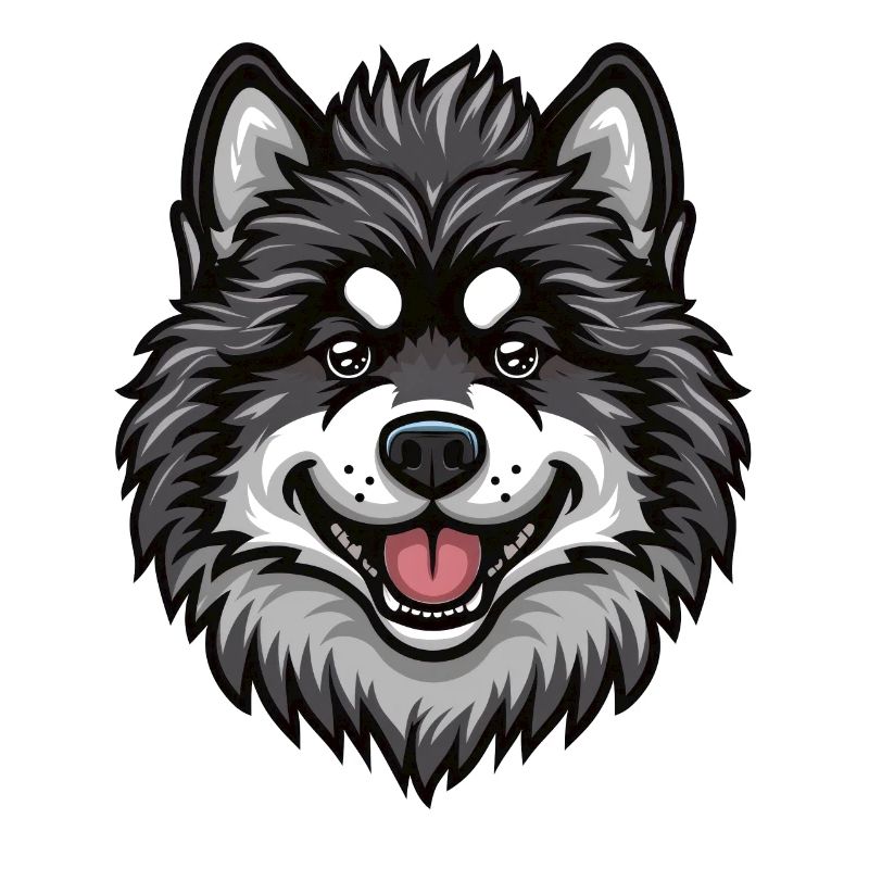 Wolfsspitz Keeshond | Cartoon Artwork